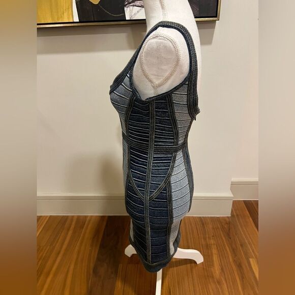 Authentic Herve Leger denim bandage dress size small ￼ - Picture 5 of 9